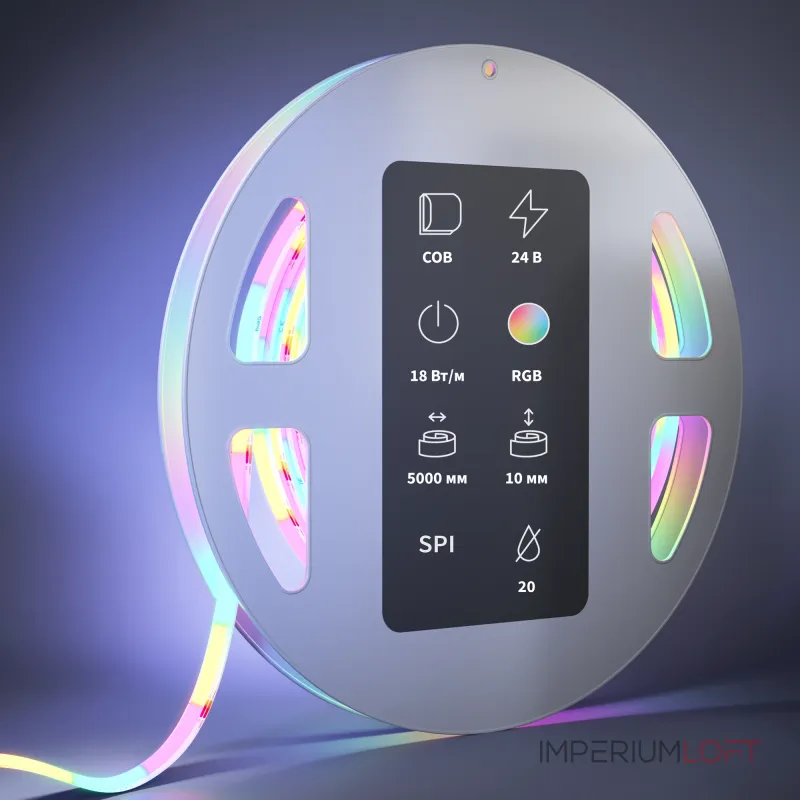 Светодиодная лента 24В COB 18Вт/м RGB 5м IP 20 Maytoni Ultra 201250 Светодиодная лента 24В COB 18Вт/м RGB 5м IP 20 Maytoni Ultra 201250
