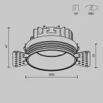 Встраиваемый светильник Maytoni Downlight Okno DL055-8W3-4-6K-TRS-W