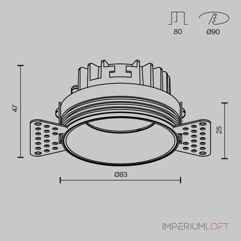 Встраиваемый светильник Maytoni Downlight Okno DL055-8W3-4-6K-TRS-W Встраиваемый светильник Maytoni Downlight Okno DL055-8W3-4-6K-TRS-W