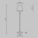 Напольный светильник (торшер) Maytoni Lira MOD483FL-01BS