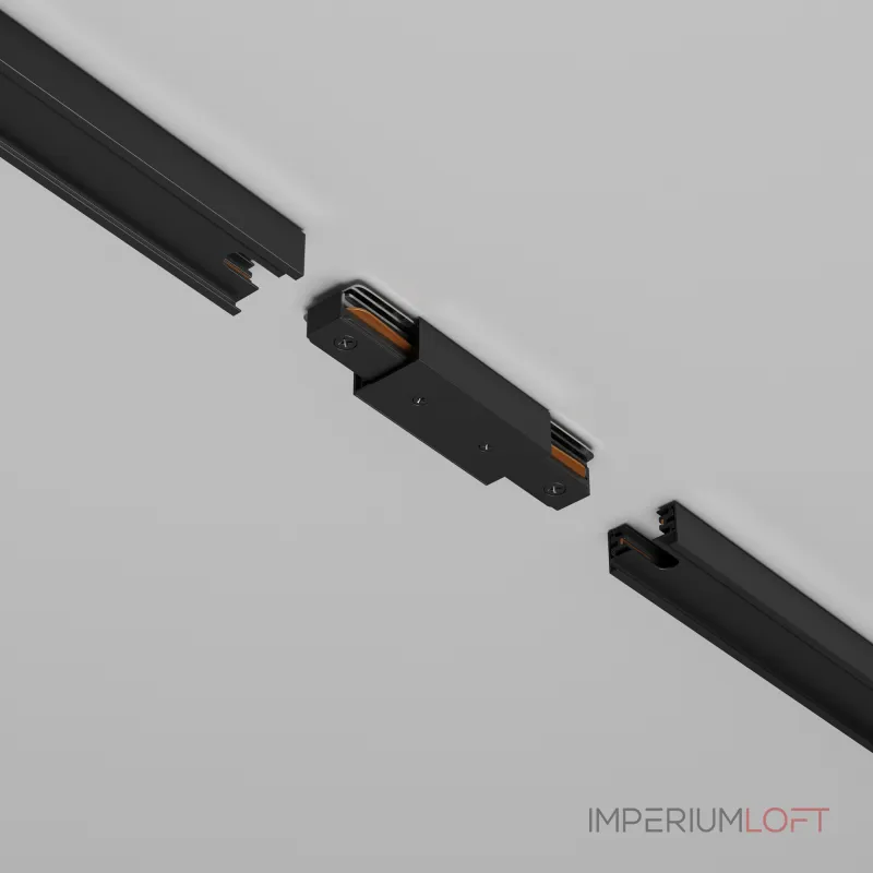 Прямой коннектор питания с вводом питания Unity черный Maytoni UNITY TRA001CB-11B
