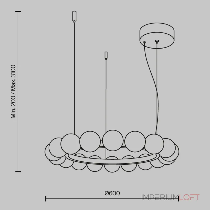 Подвесная люстра Maytoni Modern MOD331PL-L32BS3K Подвесная люстра Maytoni Modern MOD331PL-L32BS3K