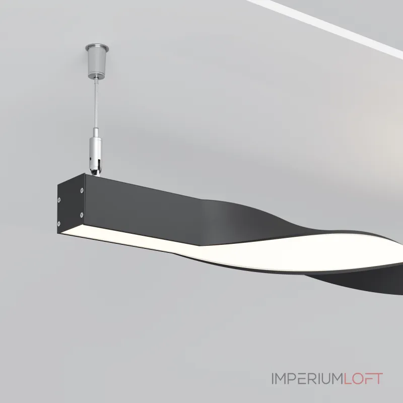 Радиусный профиль 35x35 Twist 180° черный Maytoni ALM-3535R-B-T-180°-0.5M