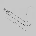 Соединитель для модульной системы Shelf с блоком питания 100Вт 276мм Maytoni Shelf CA011-L300-100W-B