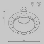 Встраиваемый светильник Maytoni Downlight DL126-GU10-TRS-B