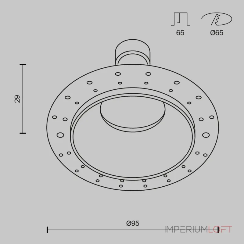 Встраиваемый светильник Maytoni Downlight DL126-GU10-TRS-B Встраиваемый светильник Maytoni Downlight DL126-GU10-TRS-B