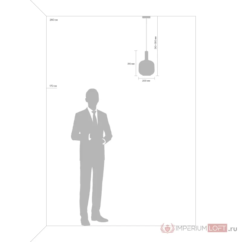 Подвесной светильник Zelma FR8012PL-01AM от ImperiumLoft