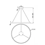 Подвесная люстра Rim MOD058PL-L54BK