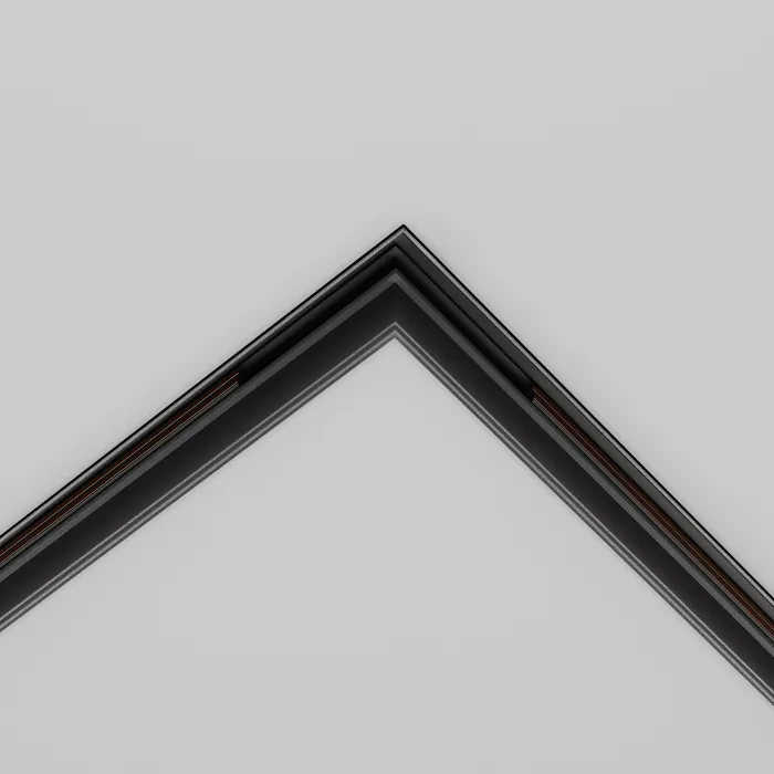 Коннектор угловой Exility встраиваемый под ГКЛ 12,5мм, черный от ImperiumLoft