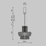 Подвесной светильник Maytoni Namiki MOD465PL-L12BK3