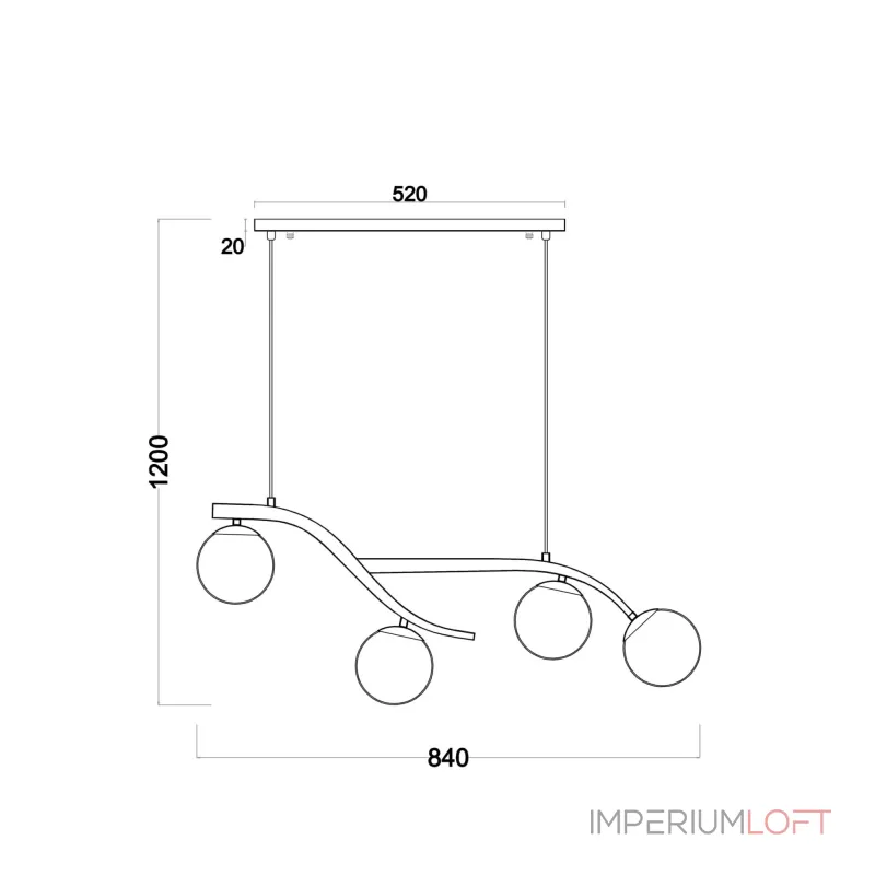 Подвесной светильник Freya Modern FR8015PL-04BS Подвесной светильник Freya Modern FR8015PL-04BS