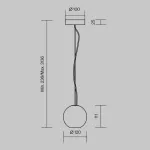Подвесной светильник Maytoni Modern Basic Texture MOD461PL-01GR