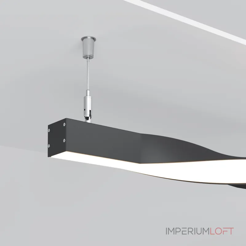 Радиусный профиль 35x35 Twist левый черный Maytoni ALM-3535R-B-TL-90°-0.4M