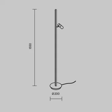 Напольный светильник (торшер) Maytoni Thin MOD395FL-L28BS3K от ImperiumLoft