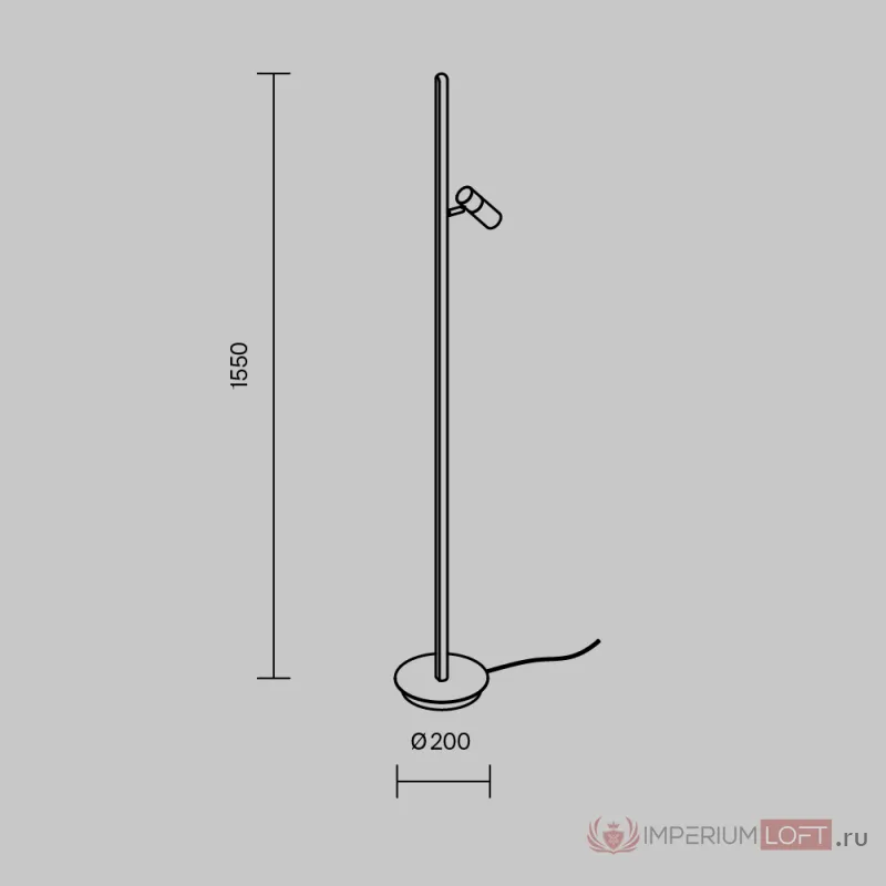 Напольный светильник (торшер) Maytoni Thin MOD395FL-L28BS3K от ImperiumLoft