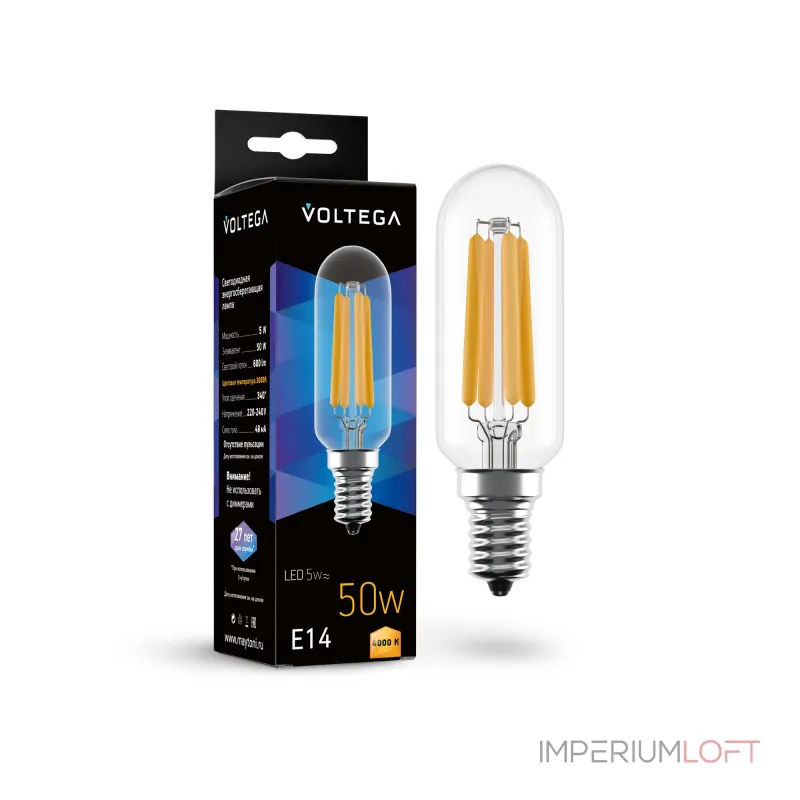 Светодиодная лампа 5W 4000K E14 Voltega Crystal 7267 от ImperiumLoft Светодиодная лампа 5W 4000K E14 Voltega Crystal 7267 от ImperiumLoft