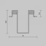 Комплект креплений (для профиля ALM-4625-S-2M) 4 шт. Maytoni 642002