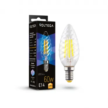 Светодиодная лампа Voltega Crystal Candle corn 6W 3000K E14