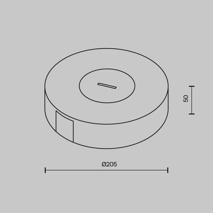 Потолочная чаша Parity накладная с коннектором питания черная комплект от ImperiumLoft