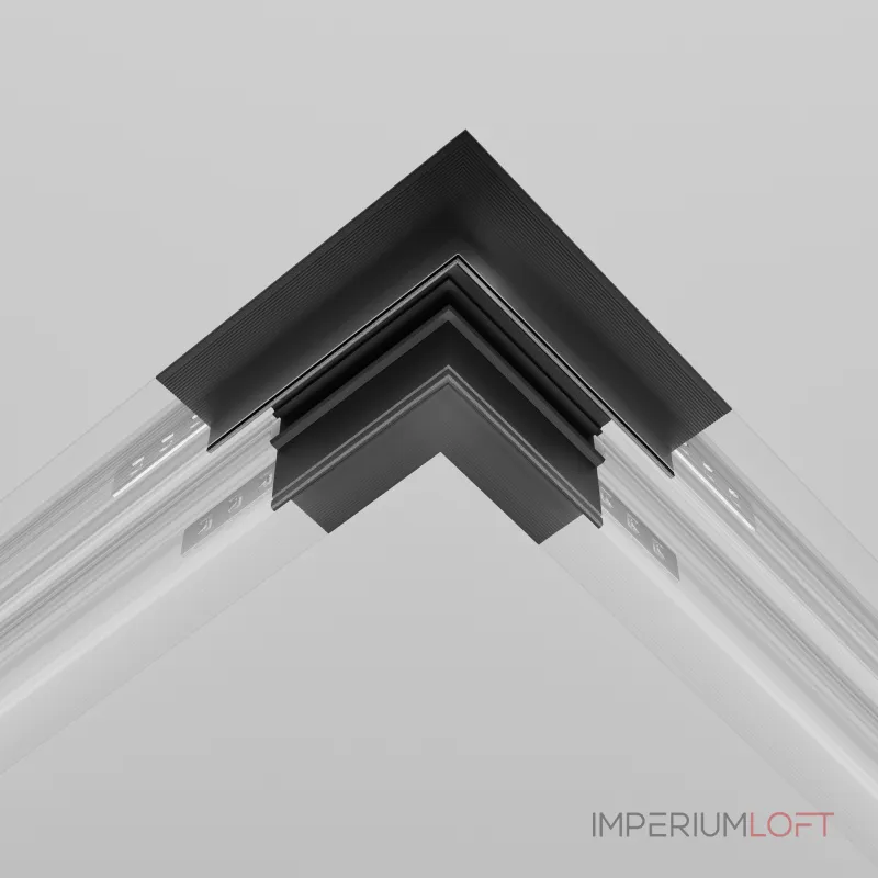 Коннектор угловой Exility встраиваемый под ГКЛ 12,5мм, черный от ImperiumLoft Коннектор угловой Exility встраиваемый под ГКЛ 12,5мм, черный от ImperiumLoft