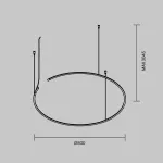 Шинопровод подвесной круглый D800мм горизонтальный Maytoni Busbar trunkings Arity TRX233-RH-D800-B