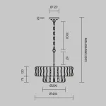 Подвесная люстра Maytoni Boulder MOD538PL-05MG