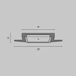 Профиль встраиваемый Maytoni Алюминиевый профиль ALM004S-2M Цвет арматуры белый
