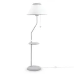 Торшер с полкой Maytoni Bouquet ARM023-FL-01-S Цвет арматуры серый Цвет плафонов белый