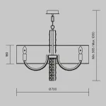 Подвесная люстра Maytoni DIA008PL-06CH