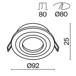 Встраиваемый светильник Maytoni Atom DL023-2-01B Цвет арматуры черный