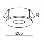 Встраиваемый светильник Maytoni Slim DL027-2-01B Цвет арматуры черный