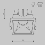 Встраиваемый светильник Maytoni Alfa DL043-01-10W3K-D-SQ-WB