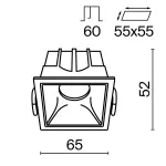 Встраиваемый светильник Maytoni Alfa DL043-01-10W3K-D-SQ-WB