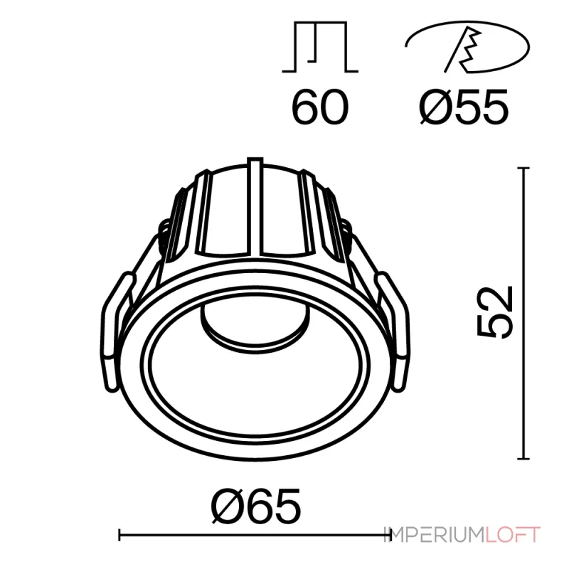 Встраиваемый светильник Maytoni Alfa DL043-01-10W3K-RD-W