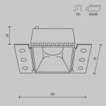 Встраиваемый светильник Maytoni Share DL051-01-GU10-SQ-W