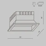 Встраиваемый светильник Maytoni Okno DL056-24W3-4-6K-B