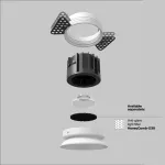 Встраиваемый светильник Maytoni Round DL058, 12W3K, TRS, W