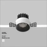 Встраиваемый светильник Maytoni Round DL058, 7W4K, TRS, B
