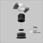Встраиваемый светильник Maytoni Round DL058, 7W4K, TRS, B