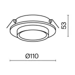 Встраиваемый светильник Maytoni Hoop DL086-GX53-RD-W