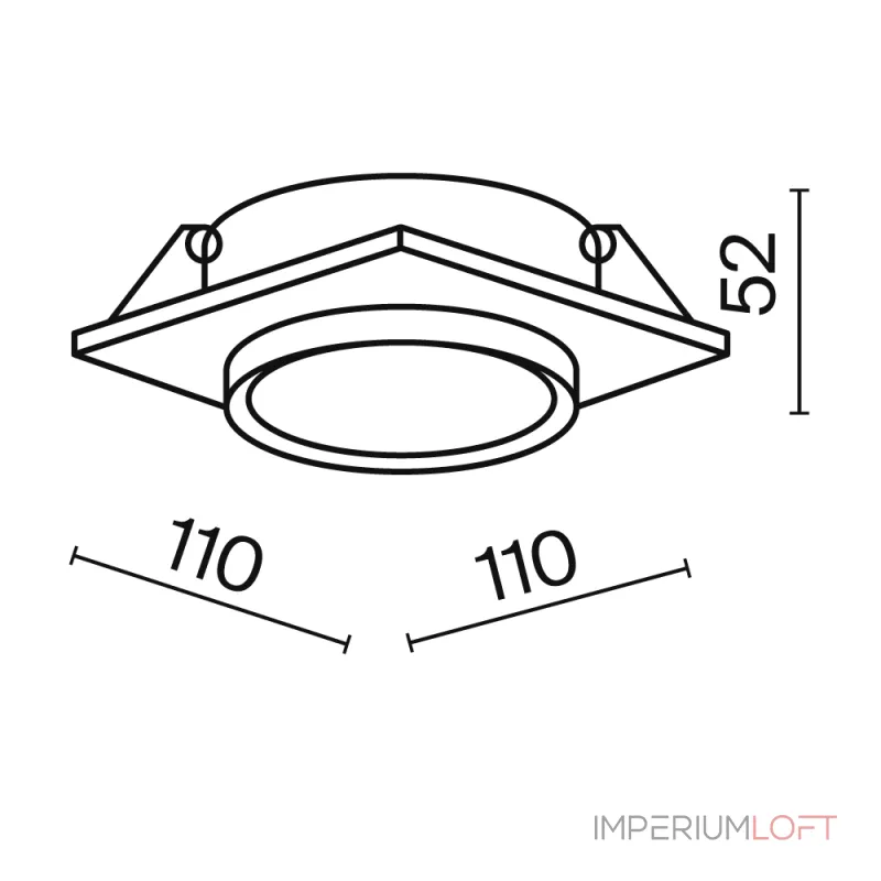 Встраиваемый светильник Maytoni Hoop DL086-GX53-SQ-B