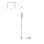 Торшер Freya Riverside FR1007FL-01BS Цвет арматуры желтый Цвет плафонов белый