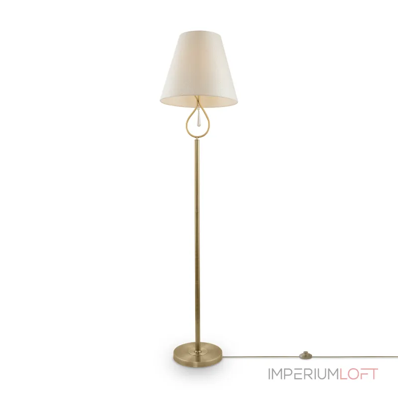 Торшер Freya Madeline FR2019FL-01BS Цвет плафонов кремовый Цвет арматуры латунь