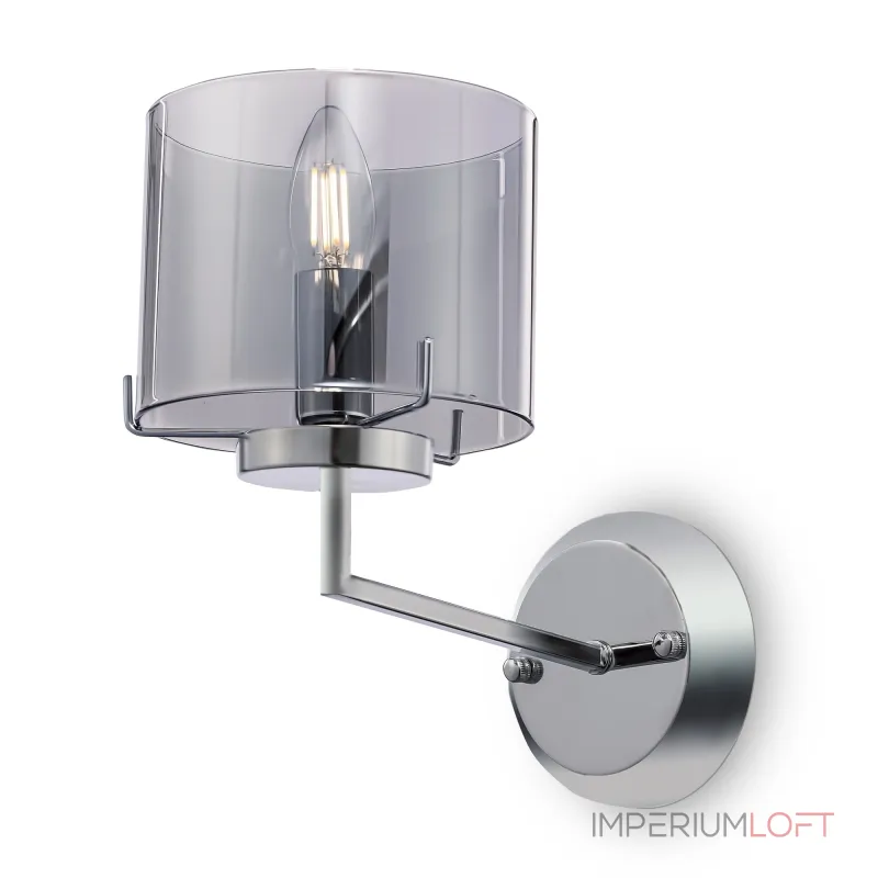 Бра Freya Karen FR5096WL-01CH Цвет арматуры хром Цвет плафонов серый Бра Freya Karen FR5096WL-01CH Цвет арматуры хром Цвет плафонов серый