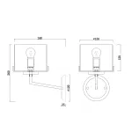 Бра Freya Karen FR5096WL-01CH Цвет арматуры хром Цвет плафонов серый