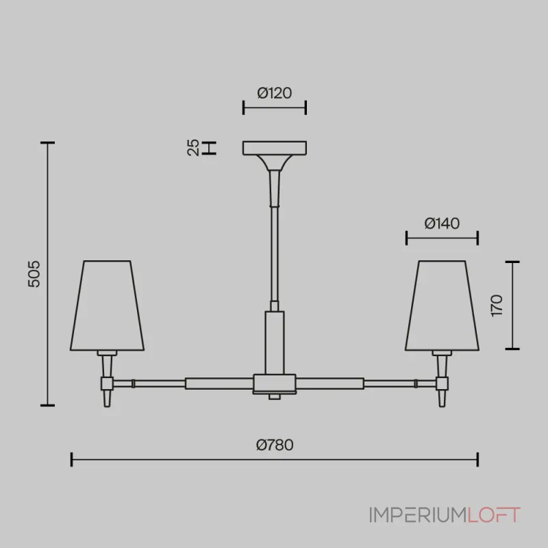 Люстра на штанге Maytoni H001CL-05BS