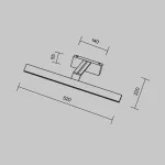 Подсветка для зеркала Maytoni Decart MIR010WL-L12B4K Цвет плафонов черный