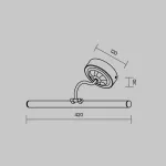Подсветка для зеркала Maytoni Oculus MIR014WL-L9G3K