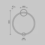 Накладной светильник Maytoni Halo MOD005WL, L24BSK