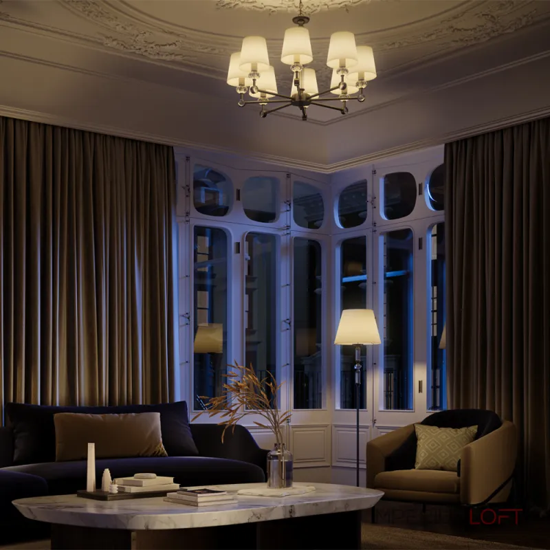 Торшер Maytoni Riverside MOD018FL-01CH Цвет арматуры хром Цвет плафонов белый